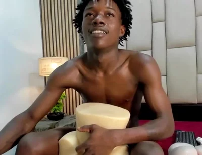 Black Twink Fucking Toy & Cumming