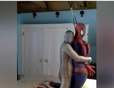 Zentai Croc Has Some Fun With Captured Dummy Spiderman