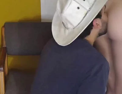 Cute Cowboy Gives His Ass to His Straight Cousin to Get Fucked Creampie