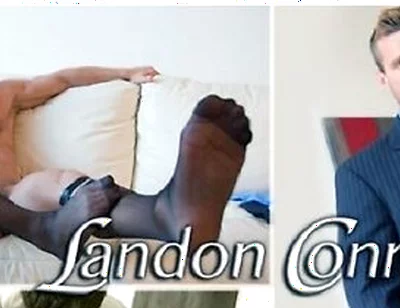 Hunk Landon Conrad Strokes His Cock While Stripping Off His Clothes