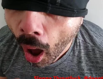 Cumshot and Sloppy Throatfuck with Latino Jock