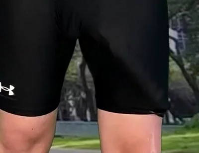 Monster Cock Cyclist Outdoor Dick Flash Cum in Tight Pants