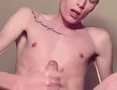 POV From Below: Skinny Twink's Huge Uncut Dick Swings & Jerks to Massive Cumshot - Amateur Ground View