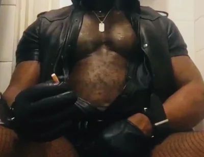 Leather Muscle Verbal Smoke Session