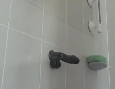 Riding a Large Black Cock Dildo 1