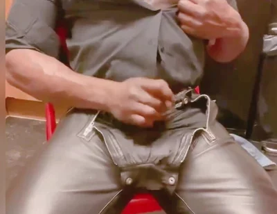 Leather Muscle Stepdad Solo Titplay