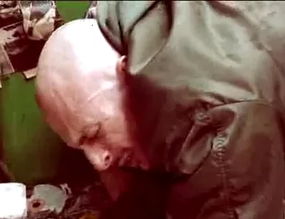 Biker boys fisting skinhead