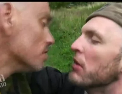 pigprod - spitting piss skinhead boys outdoor