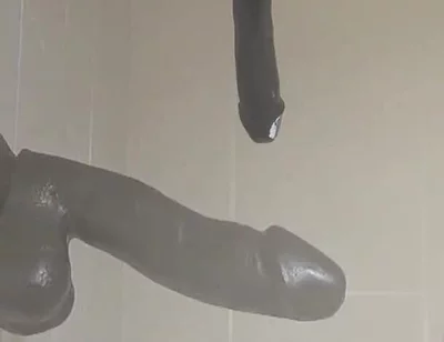 Good Views of Riding Large Black Cock Dildo