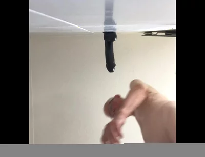 Good Views of Riding Large Black Cock Dildo