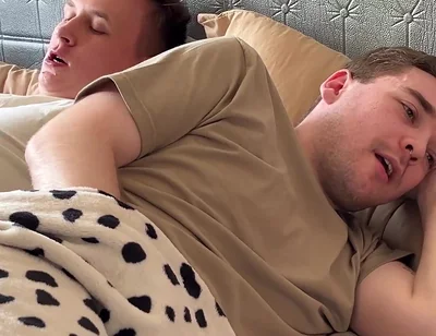 Don't Make a Noise so Your Step-brother Won't Notice! - Threesome with Big Cock Tattoed Latino Twink