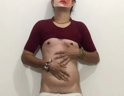 Crossdresser Femboy Sissy Sheenu Playing with Their Body and Dick and Doing a Cumshot