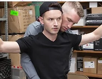 Officer Nick Fitt Takes Full Control Over Skinny Boys Asshole For Stealing A Dildo