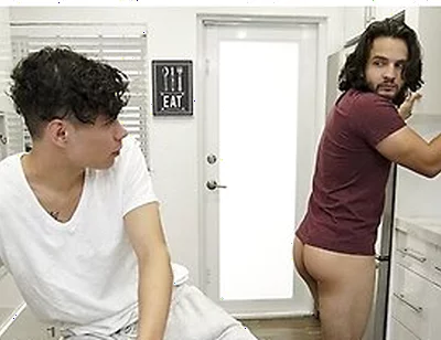 Tattooed Stud Chris Star Takes His Little Step Bro Dante Drackis Cock In The Kitchen
