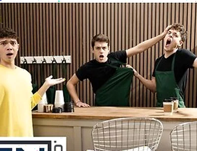 Men - Sam Ledger Asks Barista Joey Mills For Something Hot & Creamy So He Gets Cum All Over His Body