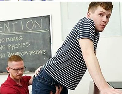 Brody Kayman And Damian Rose In While In Detention, Professor Kayman Has A Very Serious Talk With His Naughty Student 18