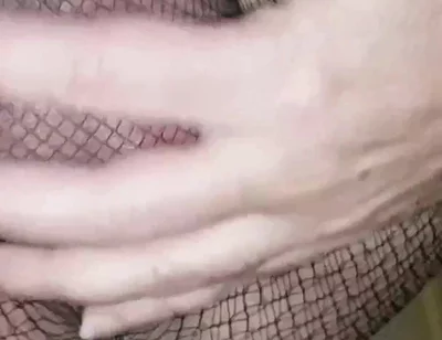 Dani Cums Big in Sexy Black Fishnet