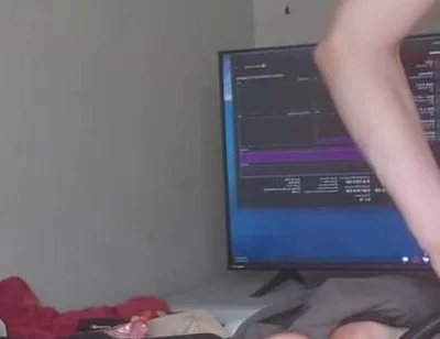 Bubble Butt Boy Turns His Belly Into a Ball
