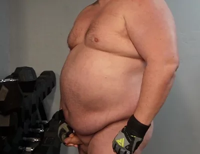 Muscle Chub Bear Working Out