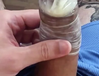 Giant and Thick Penis Releases Milk in the Condom