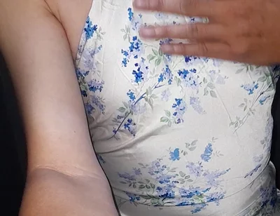 Crossdressing Cum Wearing Satin Halter Neck Dress