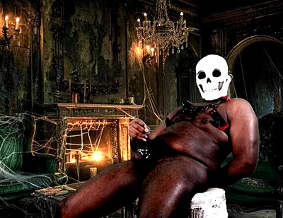 Gooning at the Haunted Mansion - Huge Cocked Beefy Jock Ready to Blow Massive Load