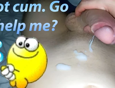 Hot and Passionate Jerking off, a Lot of Sperm. He Finished Sweetly and with Moans