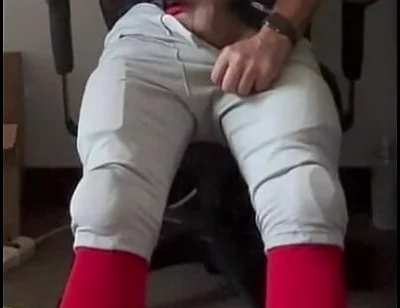Jockdad87 Jerks and Shoots a Load in His Football Uniform