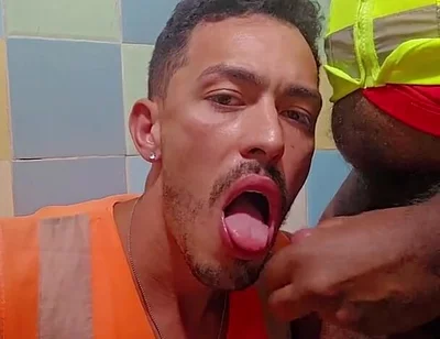 Married Employee Picking up His Colleague in the Bathroom