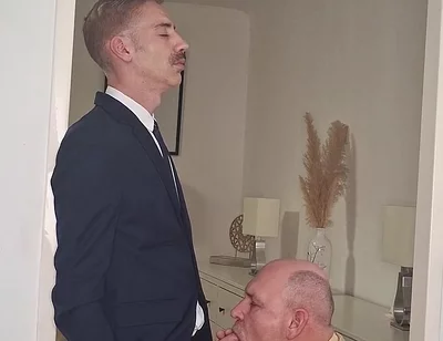 Sucked off From Daddy. Suite Man Like Old Sucker