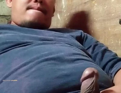Chubby Daddy Playing with His Thick Cock