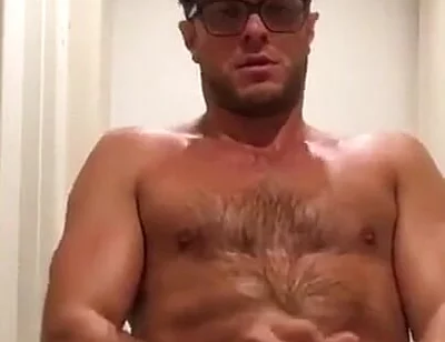 Having a Sweaty Oiled up Solo Session in the Hallway.