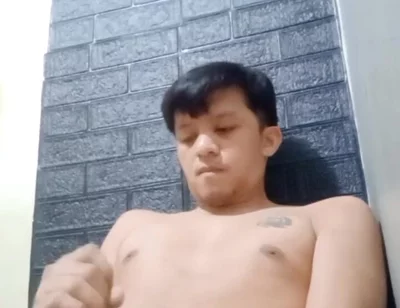 Horny Asian Twink Works His Hard Cock Until He Cums