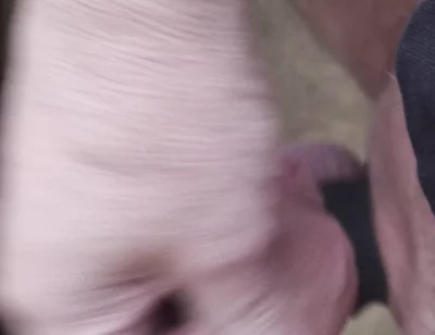 My Friend Sits in a Chair and Jerks His Cock While Watching the Video Until He Orgasms