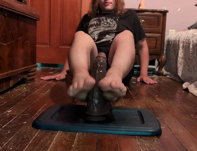 I Give My BBC Dildo Another Footjob!