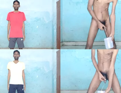 Rajesh Playboy 993 Two Pissing in the Jar Golden Shower Naked Uncut Hairy Foreskin Cock Pubes