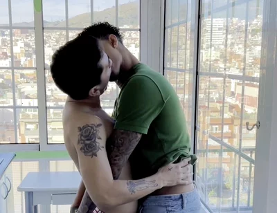 BBC Spreading Twink's Asshole Bareback