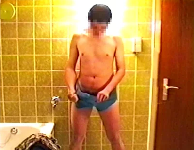 Erect Penis Pee and Hump Masturbation with Hi8 Camera