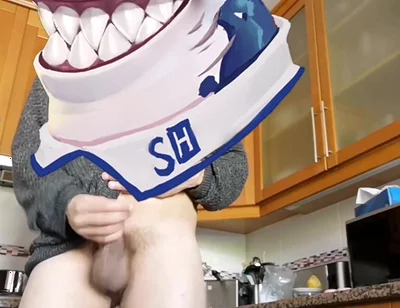 Hot Stud Jerking off and Cumming in the Kitchen While Cooking