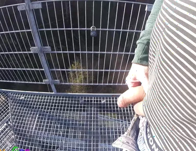 I'm Edit on My Foreskin Cock Outside on a Very Public Observation Tower by a River.