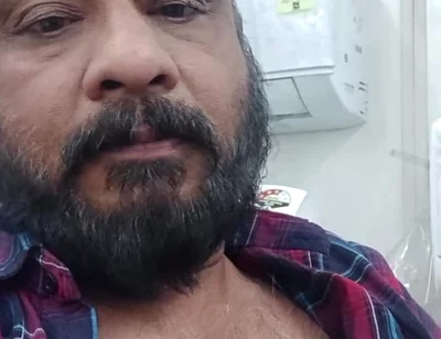 Shy Stepfather Showing His Boobs on Video Call