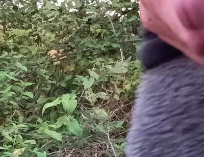 Moaning Squirting Cumshot Wanking in the Woods Wearing Onesie