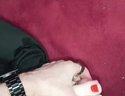Red Nails Foot Fetish